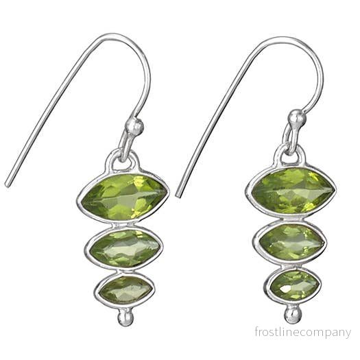 Silverörhängen Peridotsten Trippel