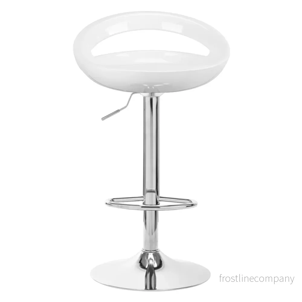Barstol med ryggstöd QS-B01 Vit - Justerbar - Bild 3