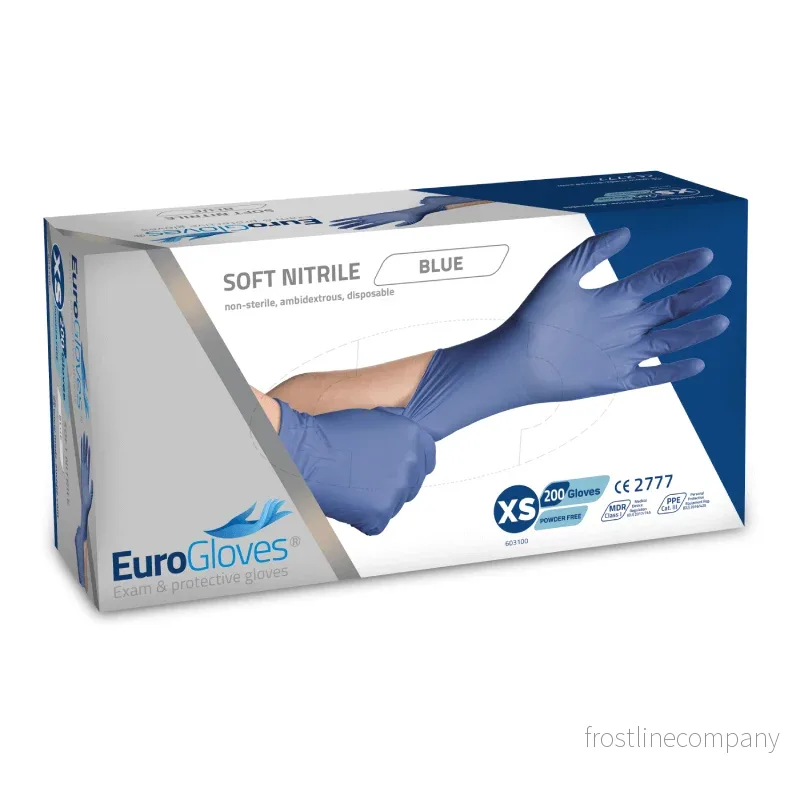 EuroGloves Soft Nitrilhandskar Blå – 200 st EuroGloves Soft Nitrilhandskar Blå – 200 st