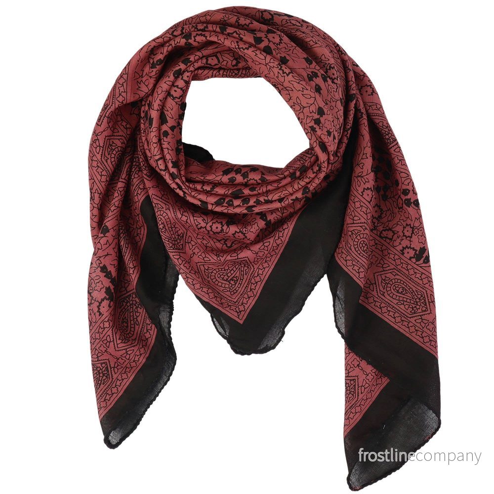 Cowboyscarf Wild Rag Mönstrad Svart / Röd