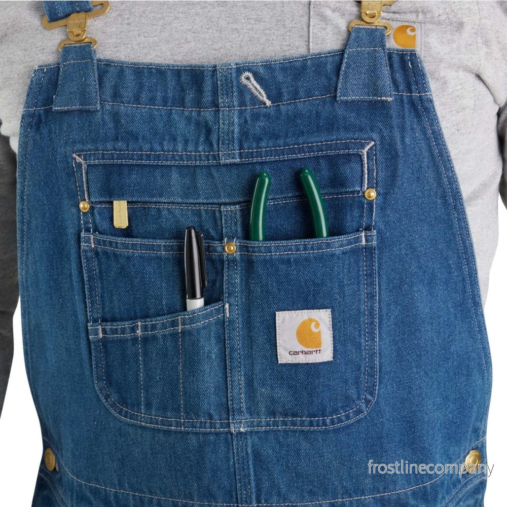 Carhartt Bib Overall Hängselbyxa Denim - Bild 3