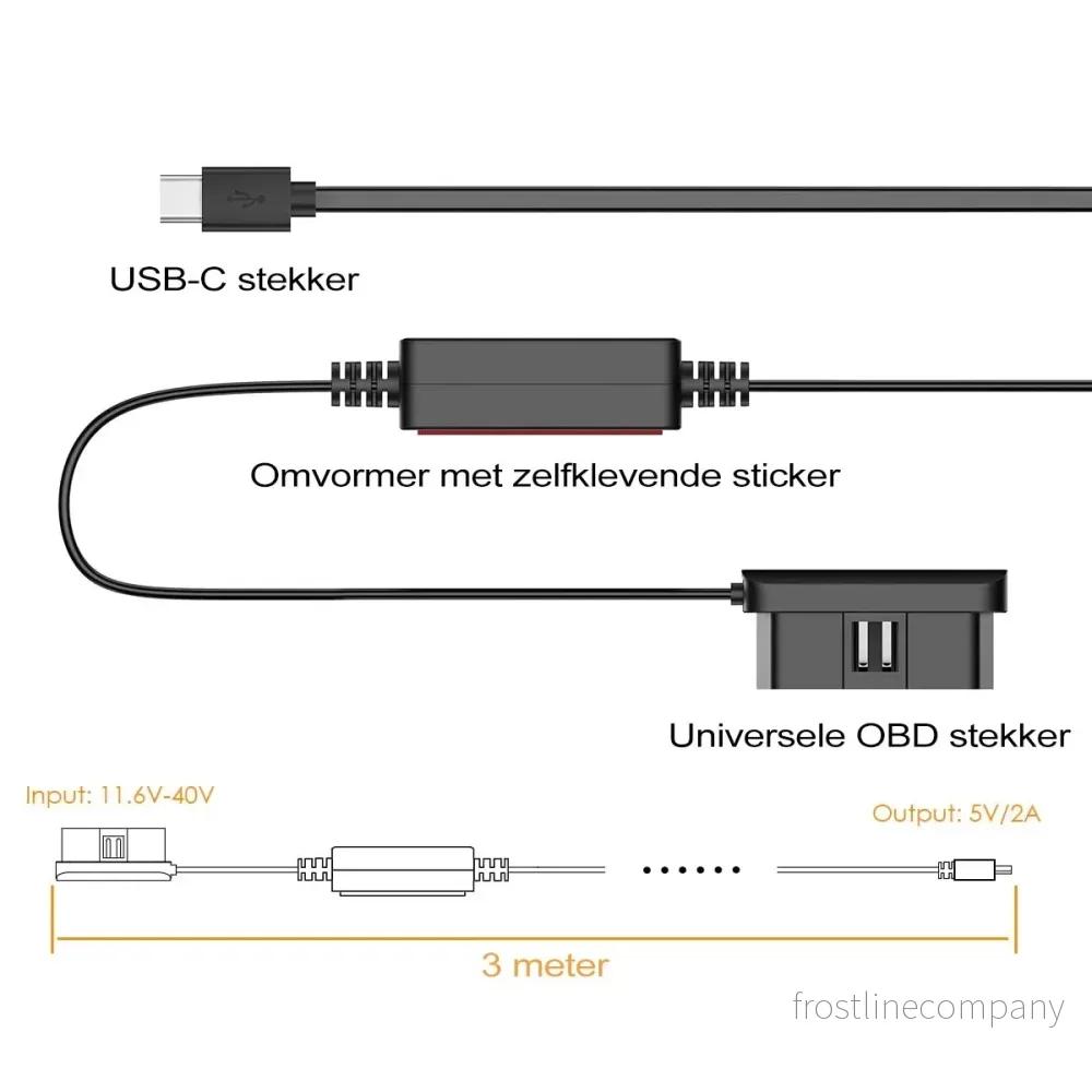 Vantrue VP04 OBD hardwire kit USB-C - Bild 3