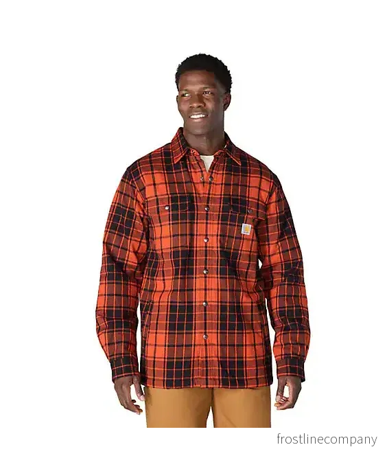 Carhartt Teddyfodrad Flanellskjorta Homestead Red