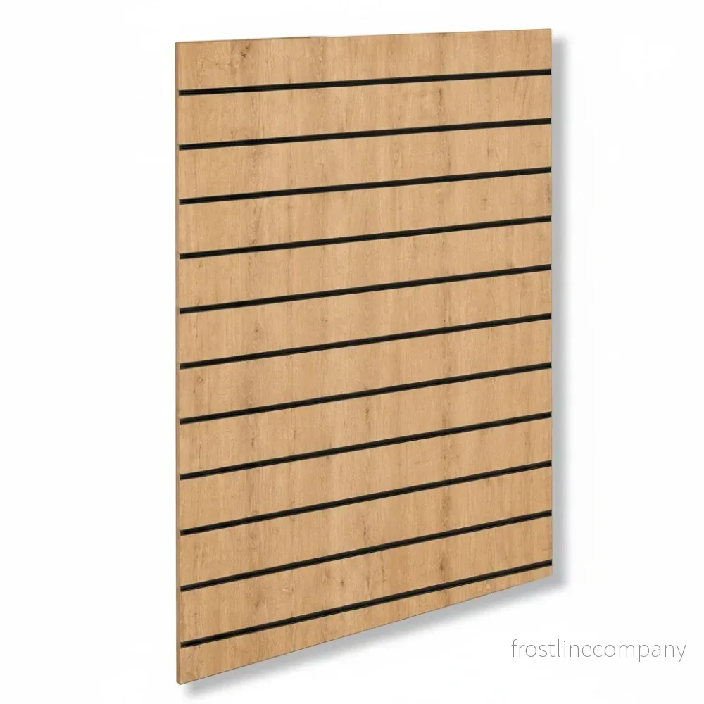 Rillepanel – standard (120 x 120 cm) – eklook med plastlister i svart Rillepanel – standard (120 x 120 cm) – eklook med plastlister i svart