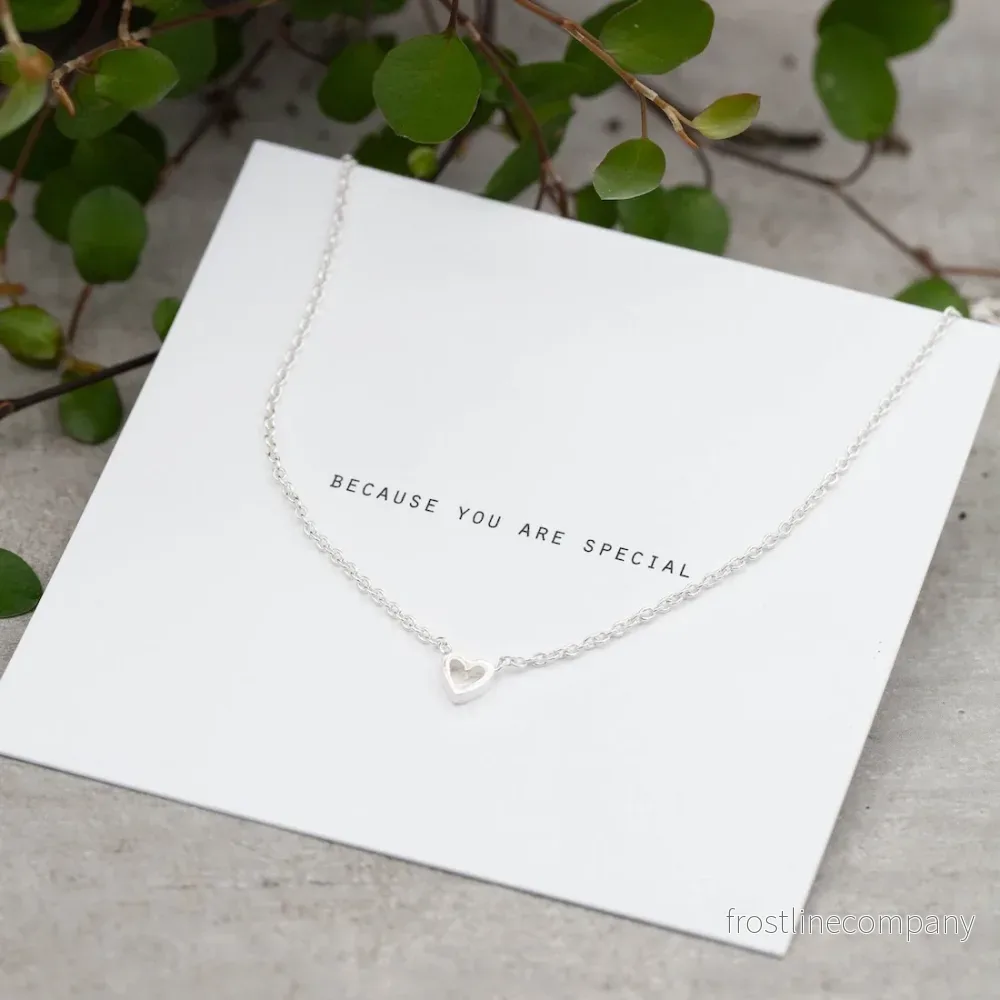 Halsband i silver hjärta - Bild 2