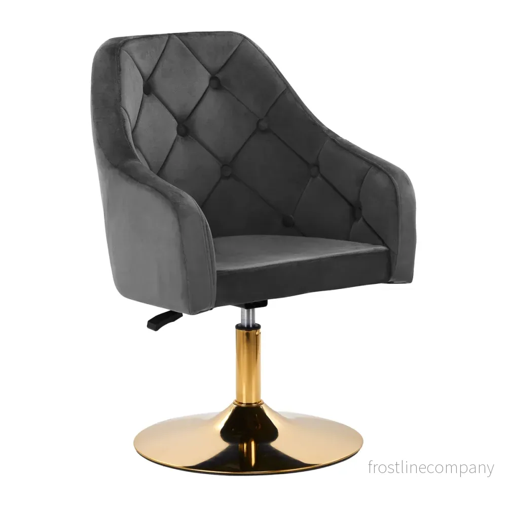 Taburett 4Rico QS-BL14G i sammet – Grå (Justerbar) Taburett 4Rico QS-BL14G i sammet – Grå (Justerbar)