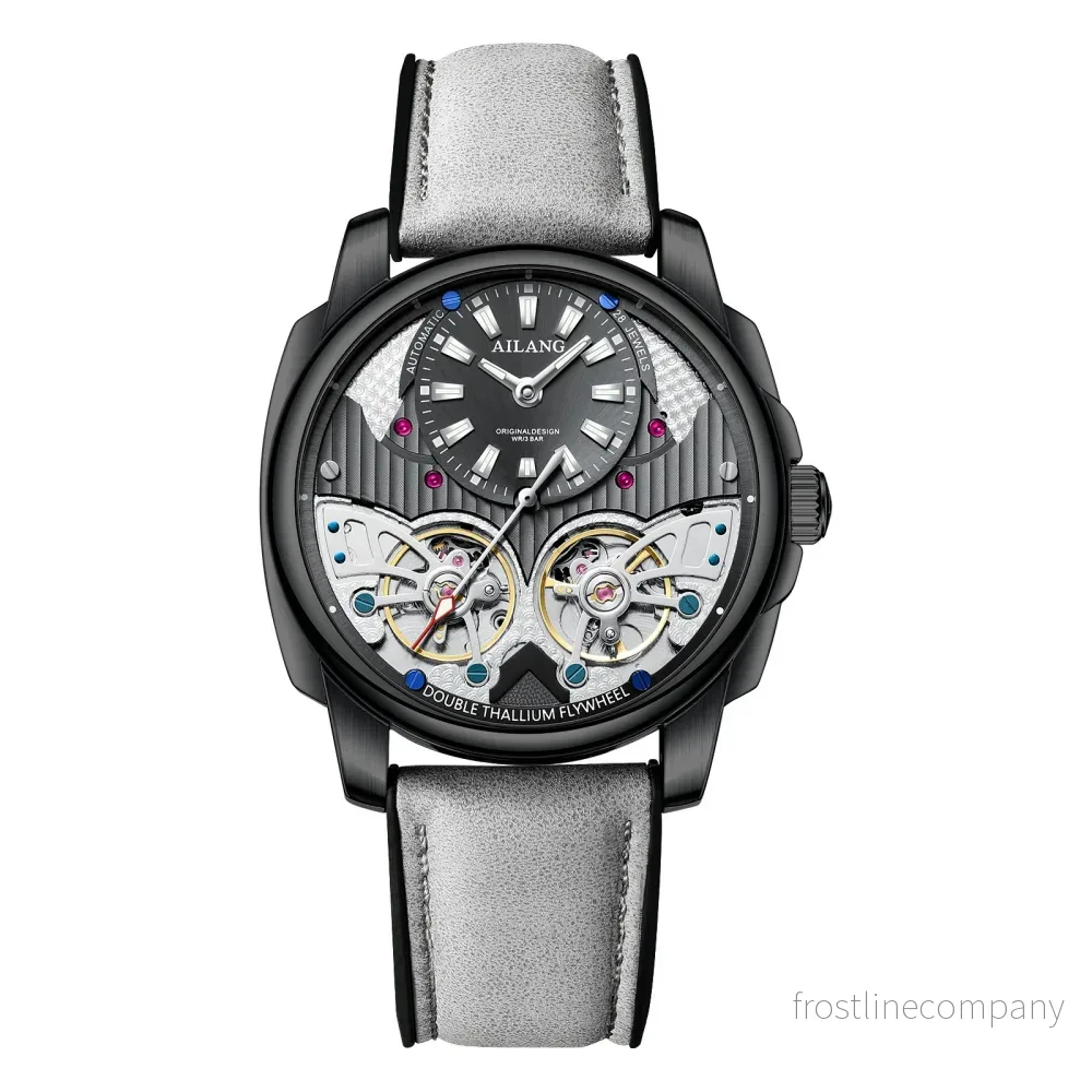 Automatisk Klocka Herr Dubbel Tourbillon - AILANG - Bild 2