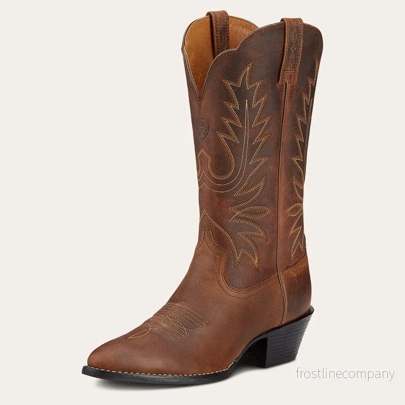 Ariat Heritage R Toe Distressed Brown Western Boot - Bild 2