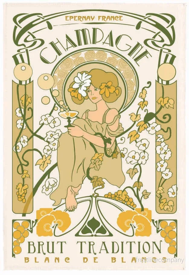 Kökshandduk Champagne Art deco Kökshandduk Champagne Art deco