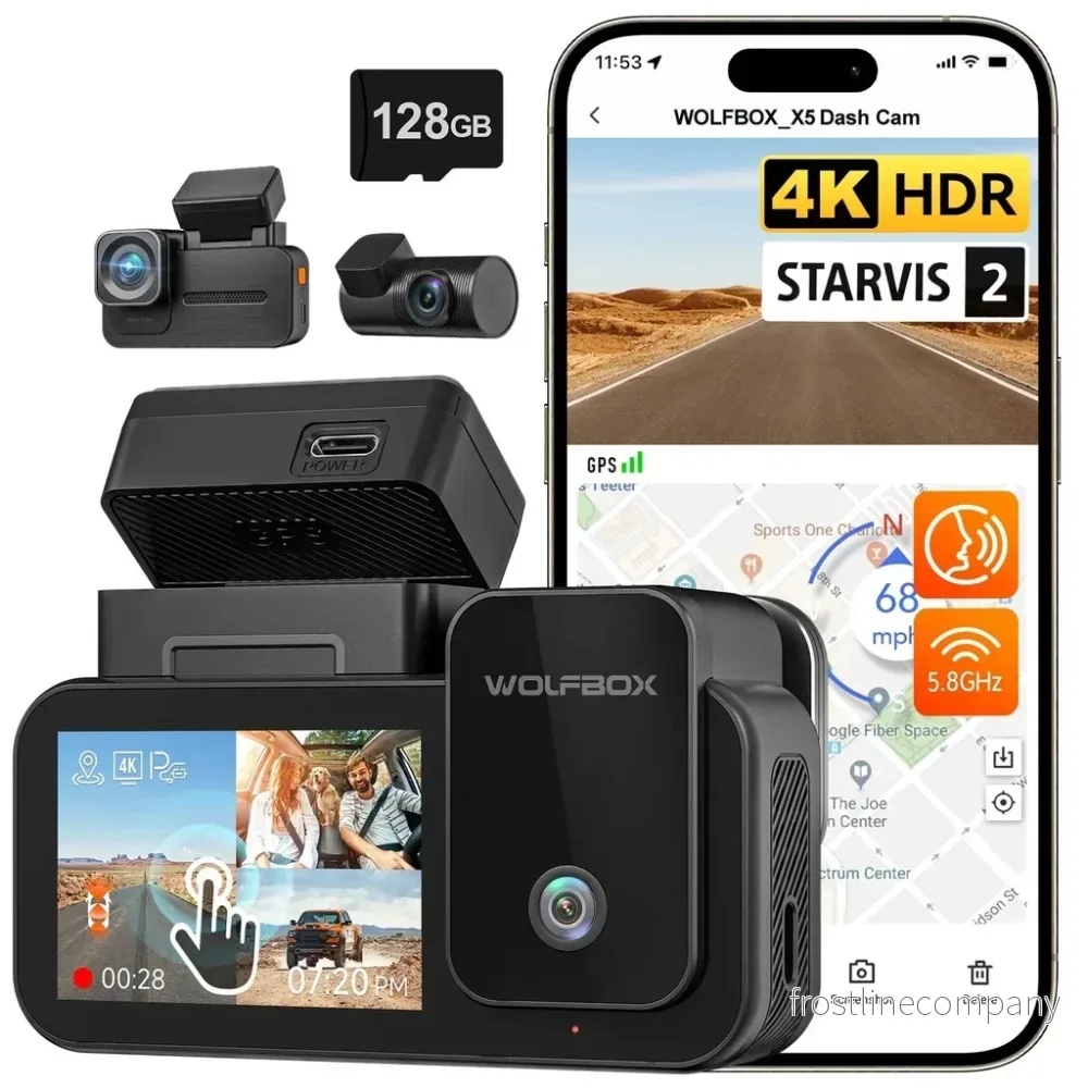 Wolfbox X5 Touch 3CH 4K Wifi GPS 128gb dashcam - Bild 2