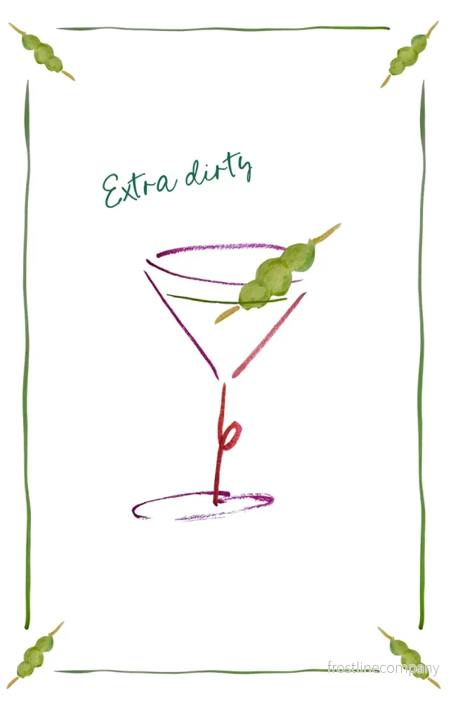 Kökshandduk linne - Dirty Martini - Bild 2
