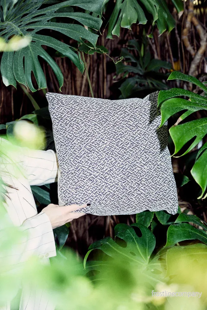 Cushion 17 / Outdoor+Indoor / Bouclé / Black+White / 50×50 cm Cushion 17 / Outdoor+Indoor / Bouclé / Black+White / 50×50 cm