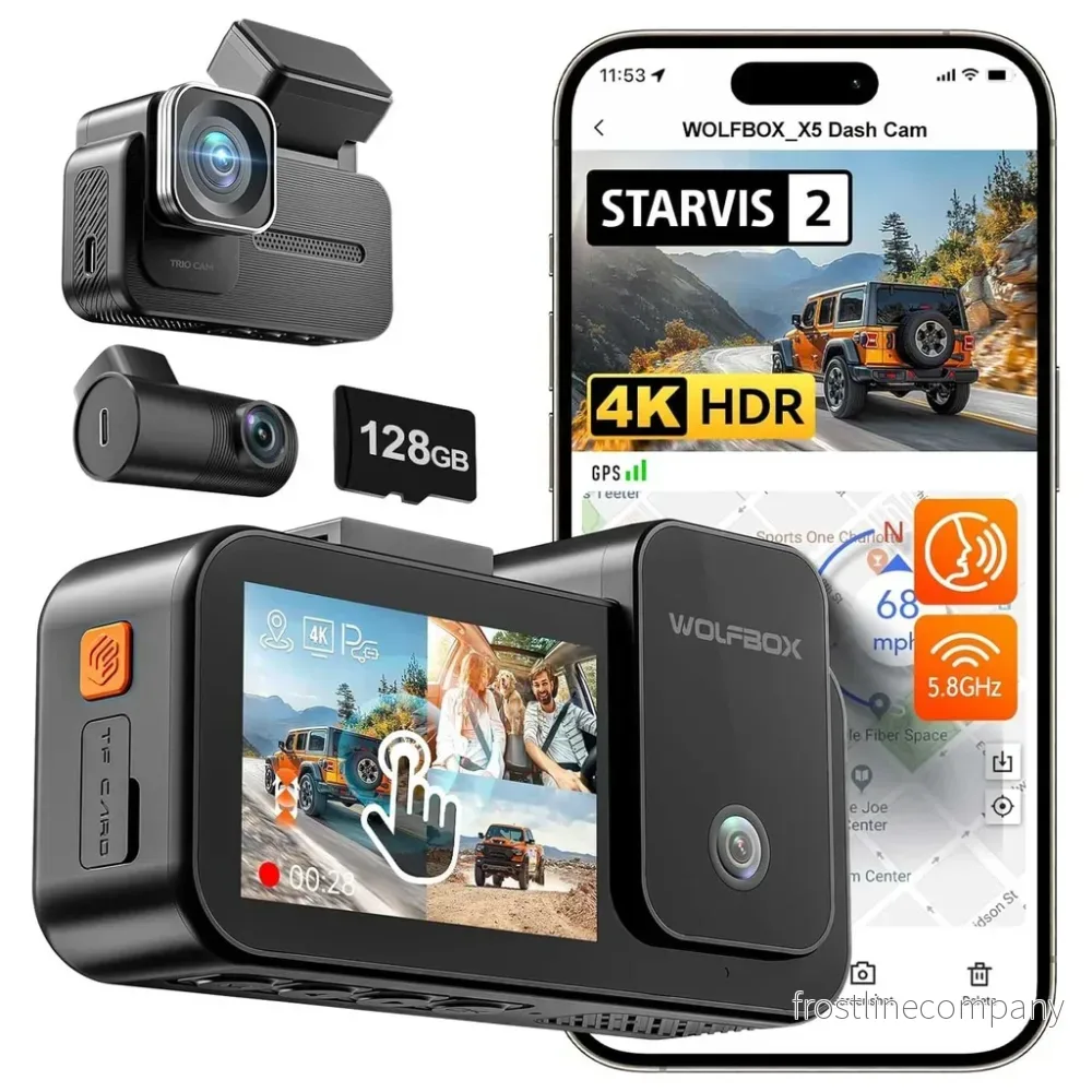 Wolfbox X5 Touch 3CH 4K Wifi GPS 128gb dashcam Wolfbox X5 Touch 3CH 4K Wifi GPS 128gb dashcam