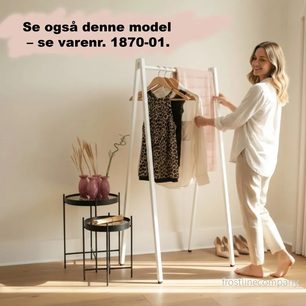 Klædestativ, V-formet, hvid, B100 x D50 x H142 cm - Bild 3