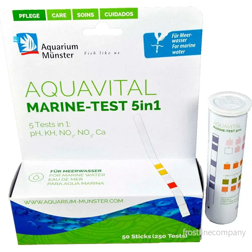 Münster Aquavital Marine-Test 5in1 – Teststickor för saltvatten (50st)