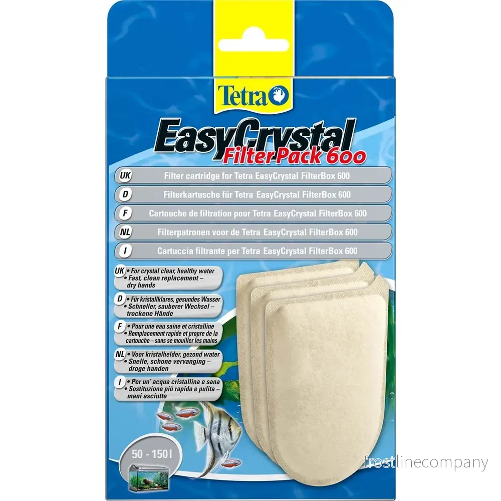 Tetratec EasyCrystal 600 – Filterpatroner utan kol, 3-pack