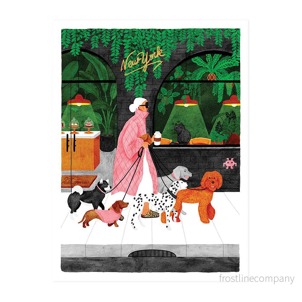 Art print poster Dog sitter Art print poster Dog sitter