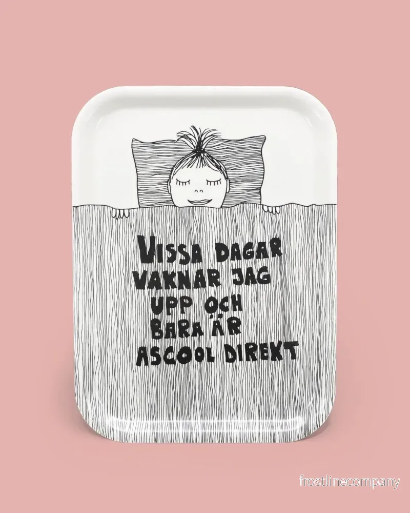 Bricka liten Ascool direkt svart/vit