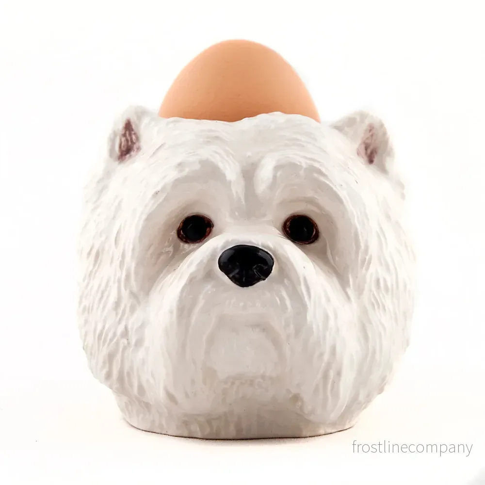 Äggkopp Westie huvud Äggkopp Westie huvud