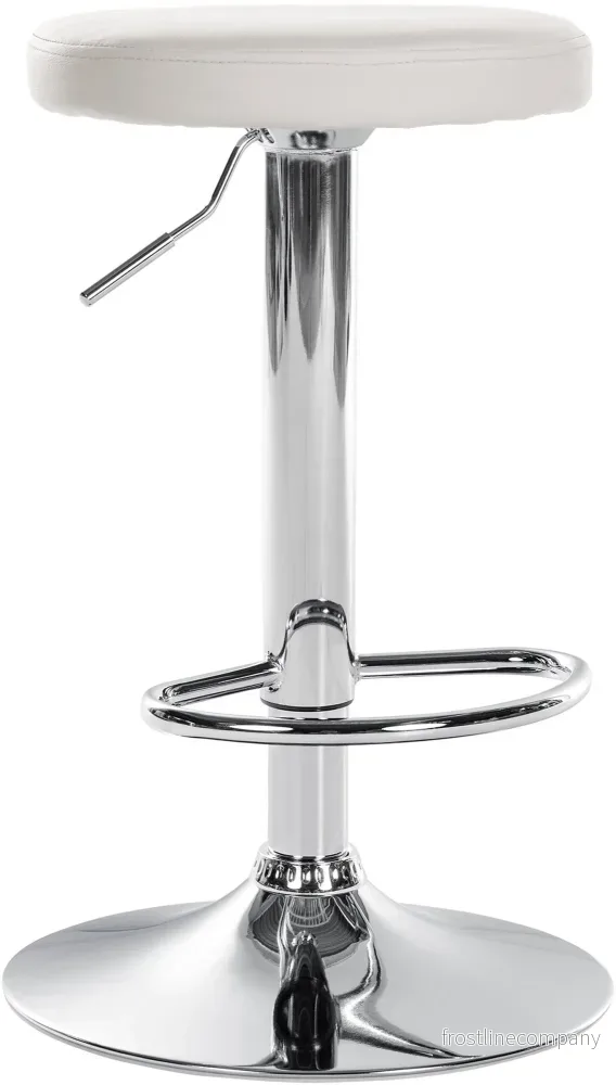 Barstol Konstläder Justerbar Vridbar 109 Vit