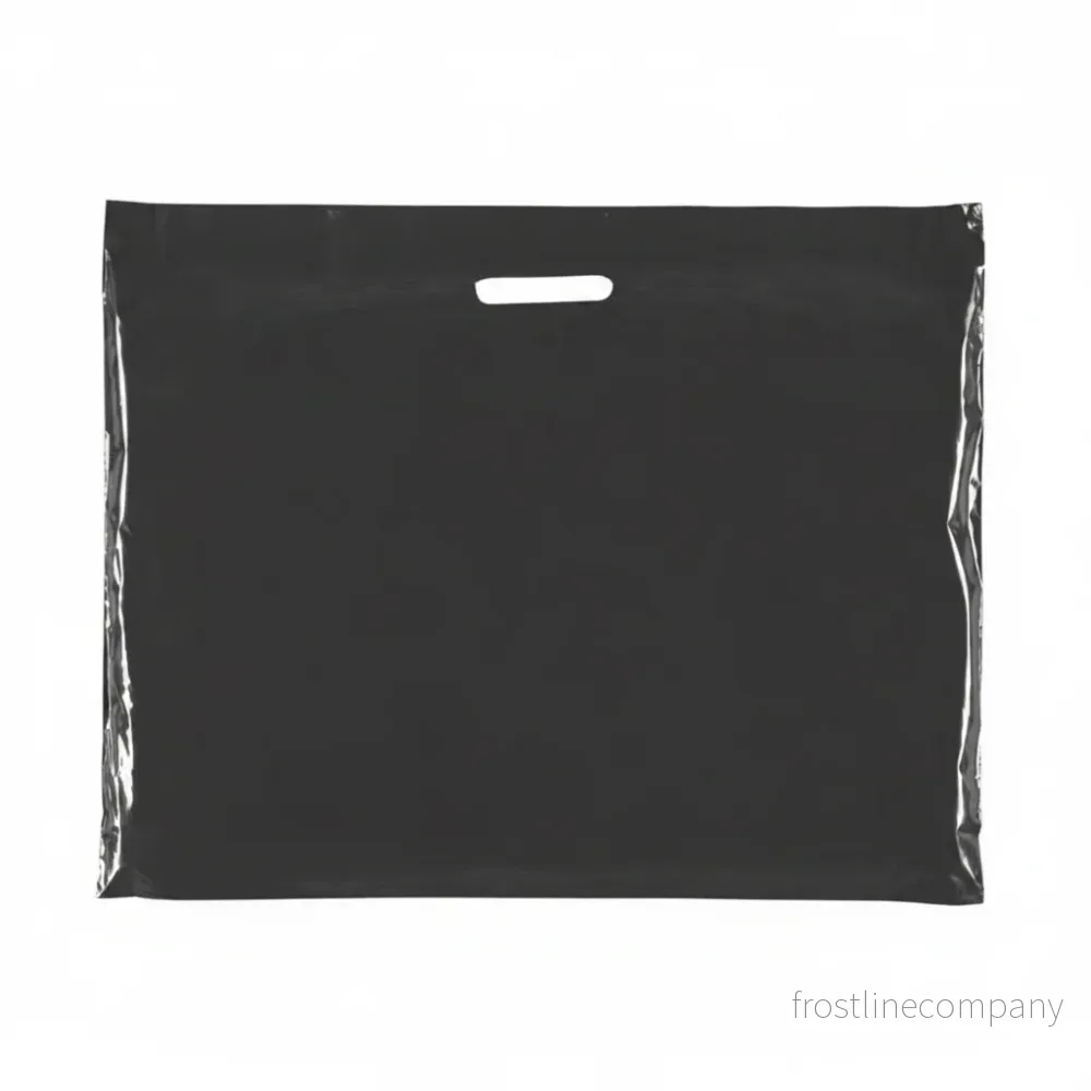 Budget. Plastpåse, svart - Stor (B 56 x D/BF 8 x H 45 cm.), 40 micron, förp. med 100 st.