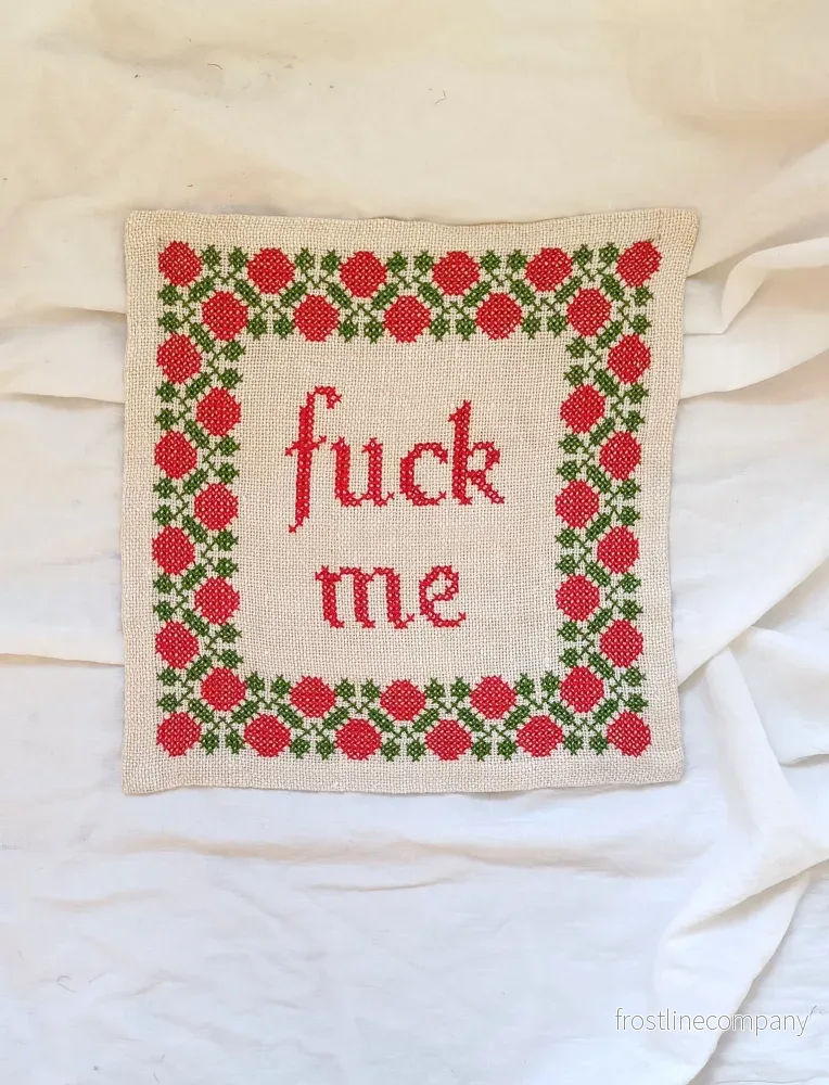 Broderi ”fuck me” Broderi ”fuck me”