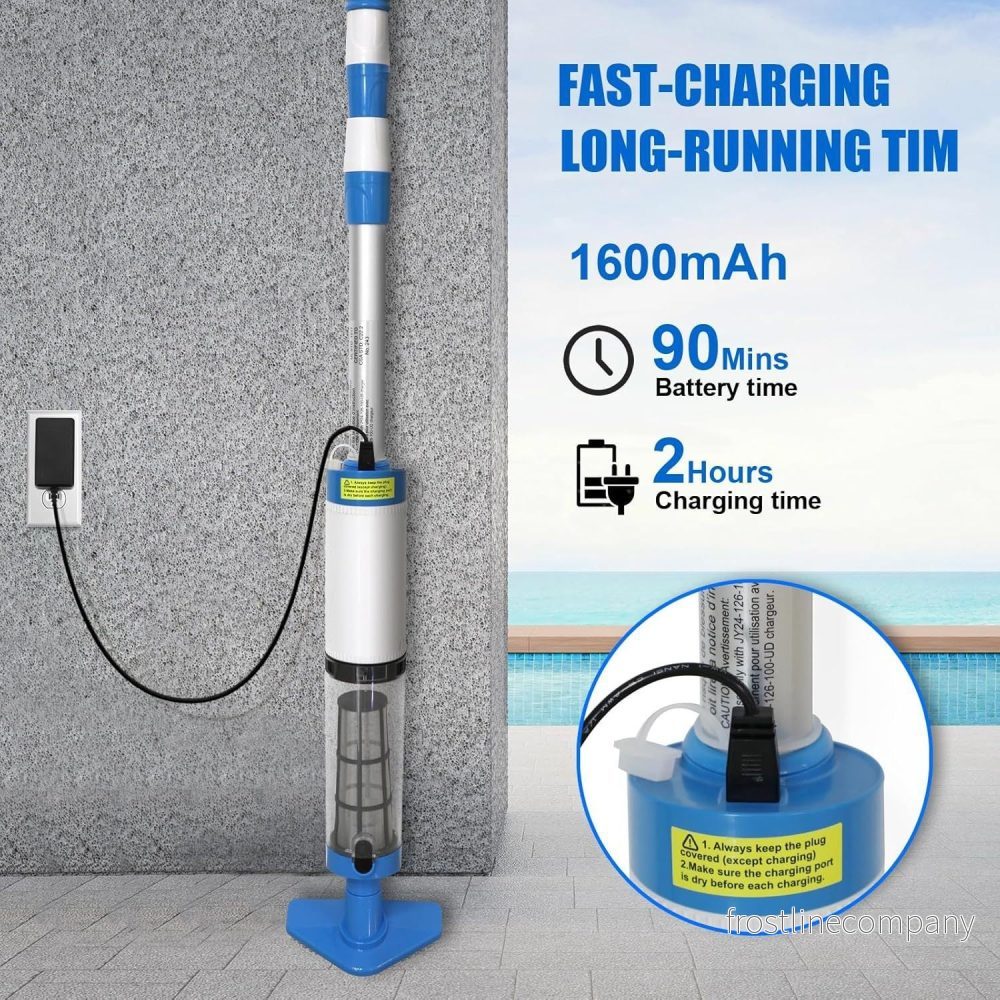 Sladdlös Pooldammsugare 3-i-1 Uppladdningsbar 1600mAh