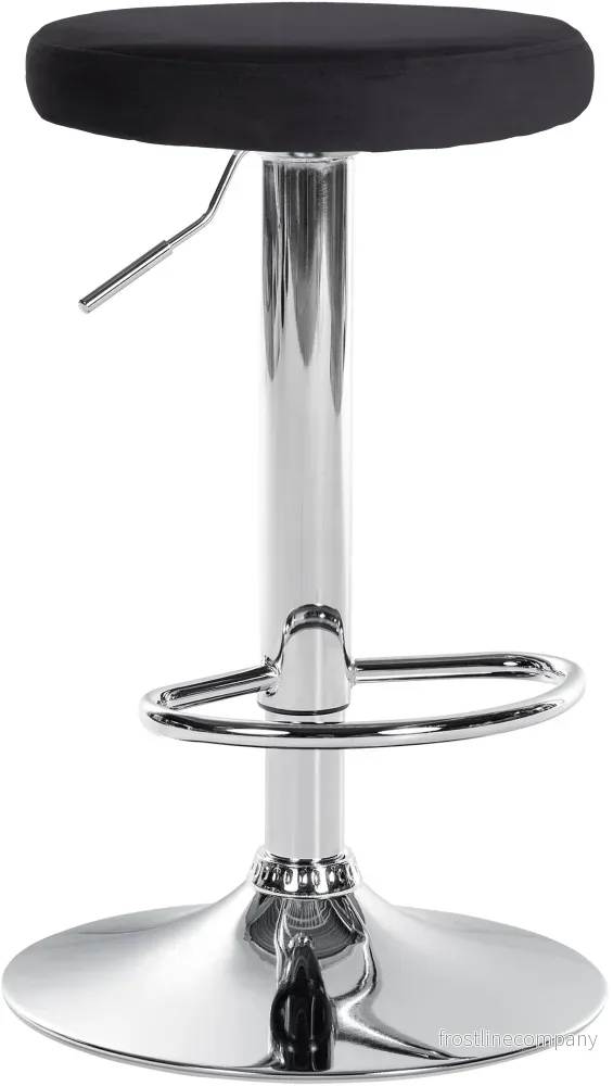 Barstol Sammet Justerbar Vridbar 109 Svart Barstol Sammet Justerbar Vridbar 109 Svart