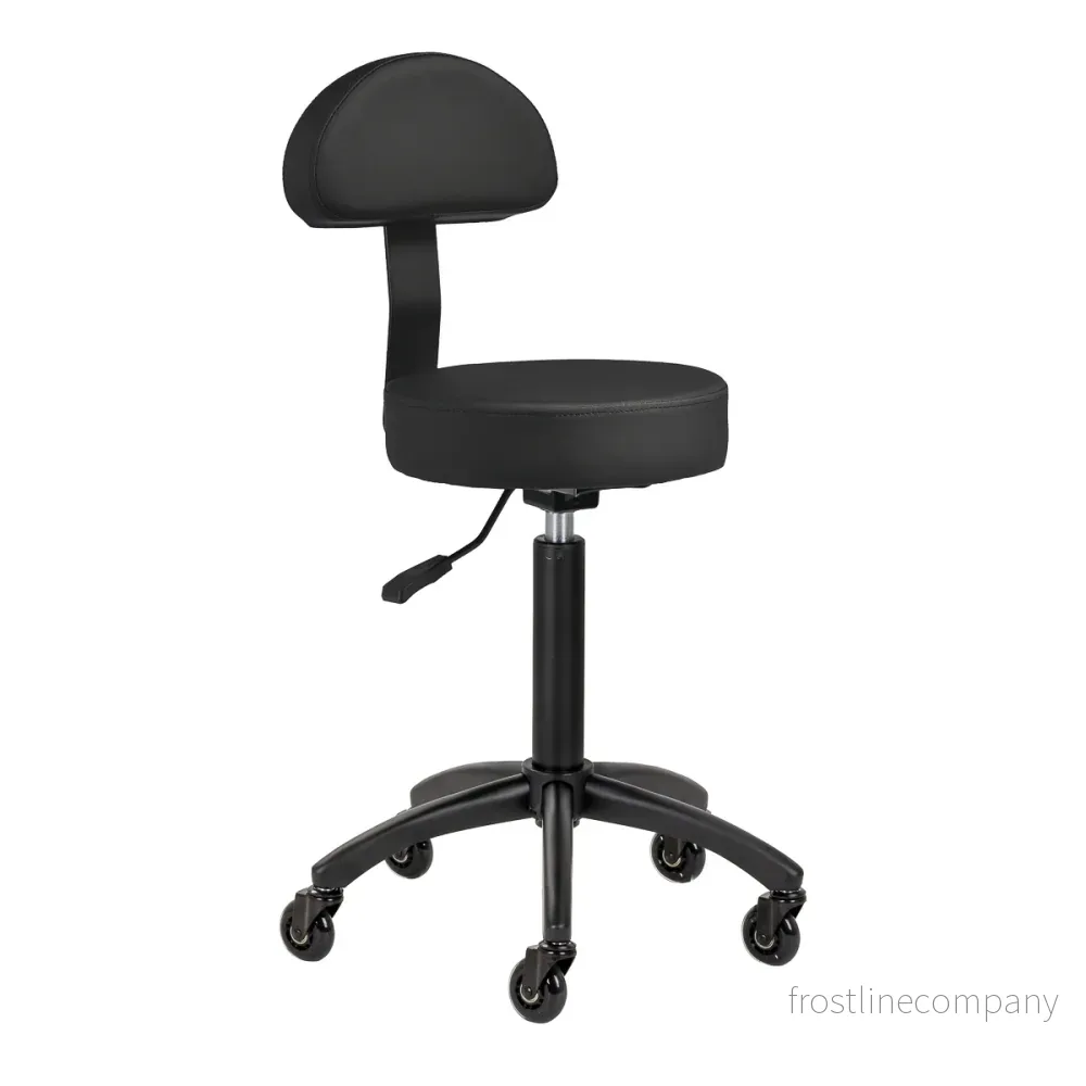 Taburett med ryggstöd Gabbiano D026 Svart Taburett med ryggstöd Gabbiano D026 Svart