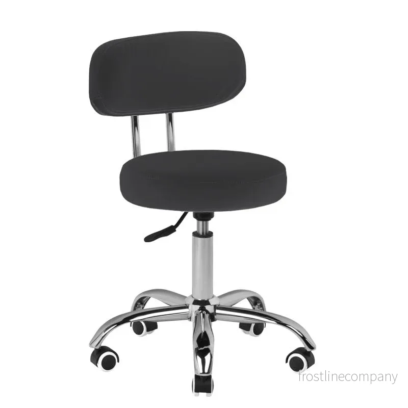 Taburett A-007 Svart – Justerbar i Konstläder Taburett A-007 Svart – Justerbar i Konstläder