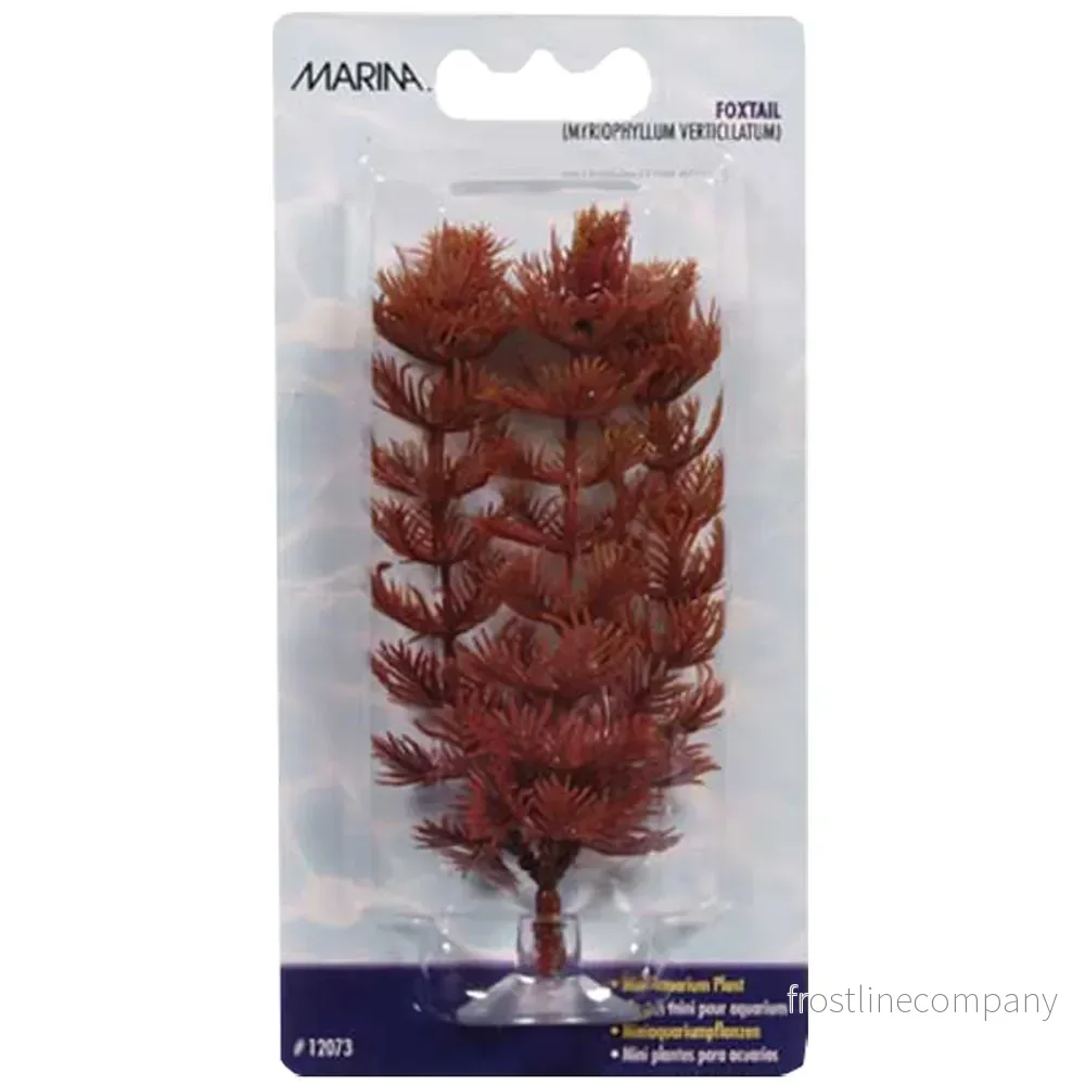 Marina Plastväxt Foxtail Mini 10cm med Sugkopp – 10cm röd akvarieväxt Marina Plastväxt Foxtail Mini 10cm med Sugkopp – 10cm röd akvarieväxt