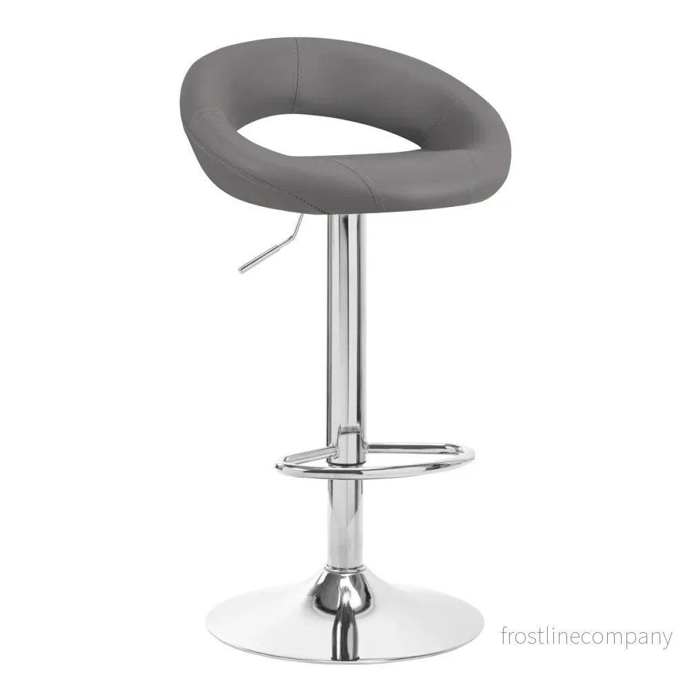 Barstol med ryggstöd QS-B10 Grå – Justerbar & snurrbar Barstol med ryggstöd QS-B10 Grå – Justerbar & snurrbar