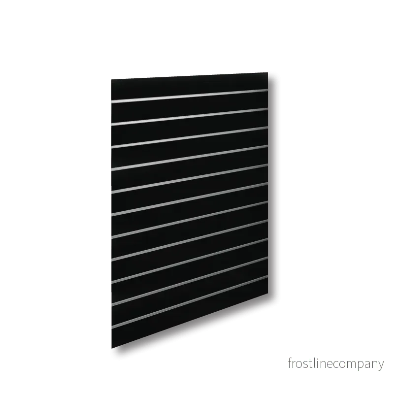 Ribbpanel - 120 x 120 cm. - svart - 10 cm. 1 st. - Supersæt, slät yta