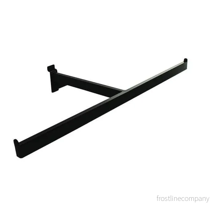 T-böjlestång till panel, svart, B60 x D26 cm T-böjlestång till panel, svart, B60 x D26 cm