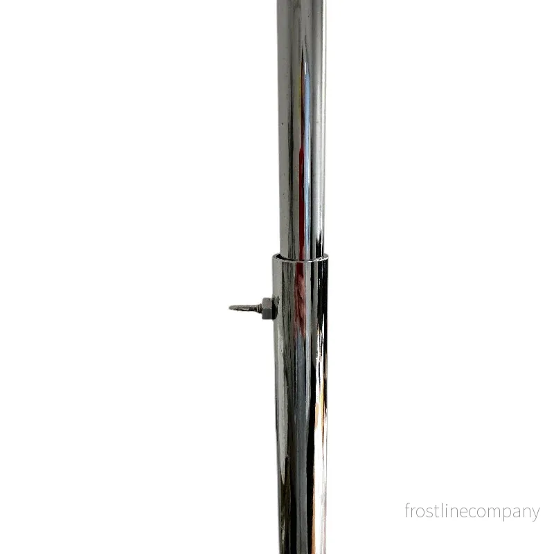 Metallfotp för skyltdockor. Krom - EXTRA stor fotplatta Ø 40 cm, H66-132 cm - Bild 2
