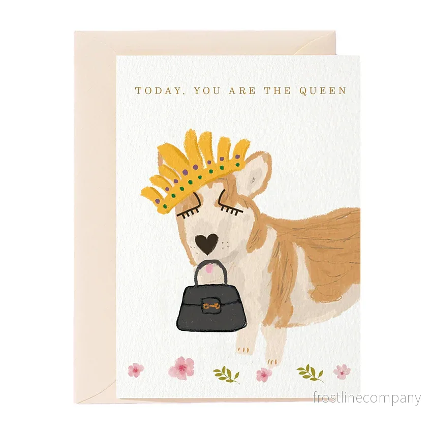 Kort med Corgi queen Kort med Corgi queen