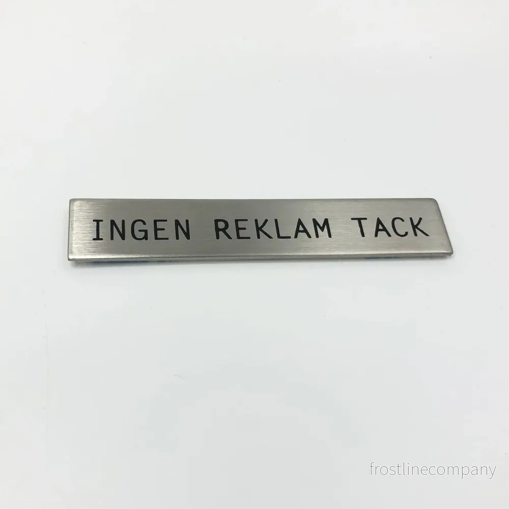 Självhäftande skylt, INGEN REKLAM TACK