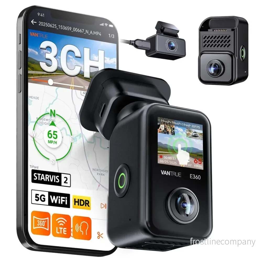 Vantrue E360 Plus Cloud 5K 3CH Wifi GPS 360 graders dashcam Vantrue E360 Plus Cloud 5K 3CH Wifi GPS 360 graders dashcam