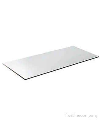 Glashylla för U-klädstång 9117 med multifäste, klar, 6 mm, 88 x 27 cm