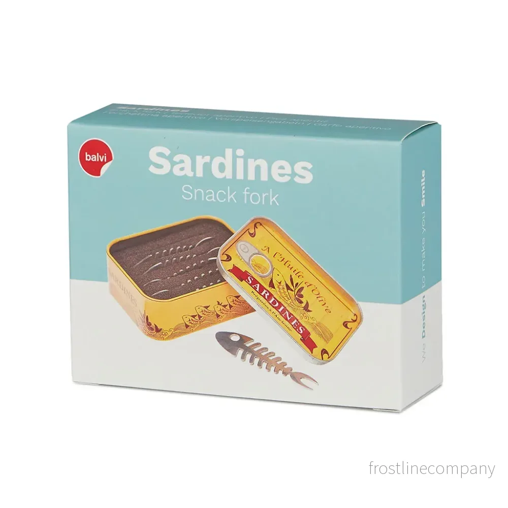 Tilltuggsgafflar i sardinburk gul - Bild 2