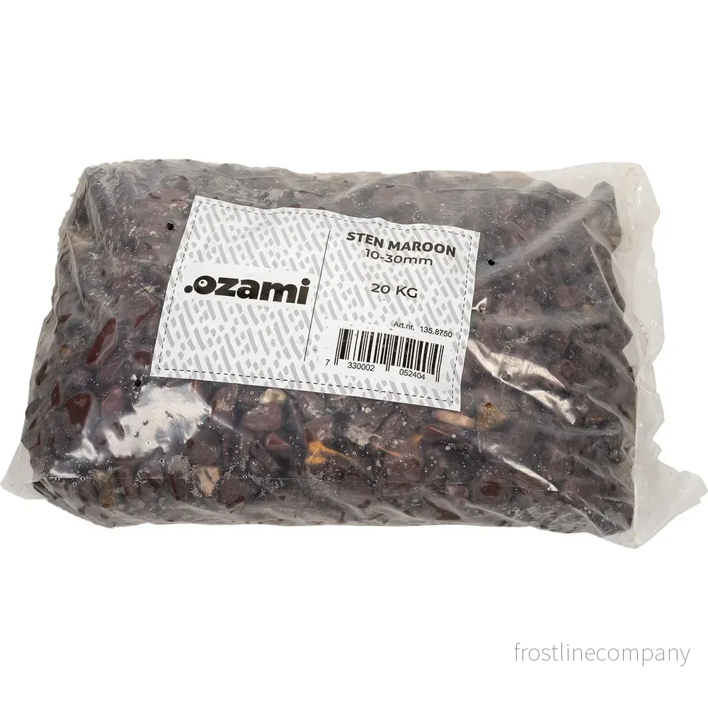 Ozami Sten Maroon 10–30mm – Mörkröd natursten för akvarium och terrarium - Bild 2
