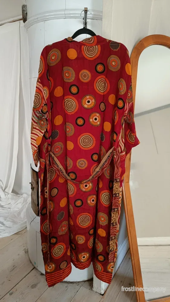 Lång kimono med fickor - vintage silke nr 12 - Bild 3