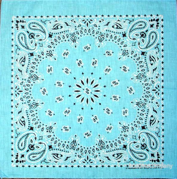 Bandana Paisley Ljusblå