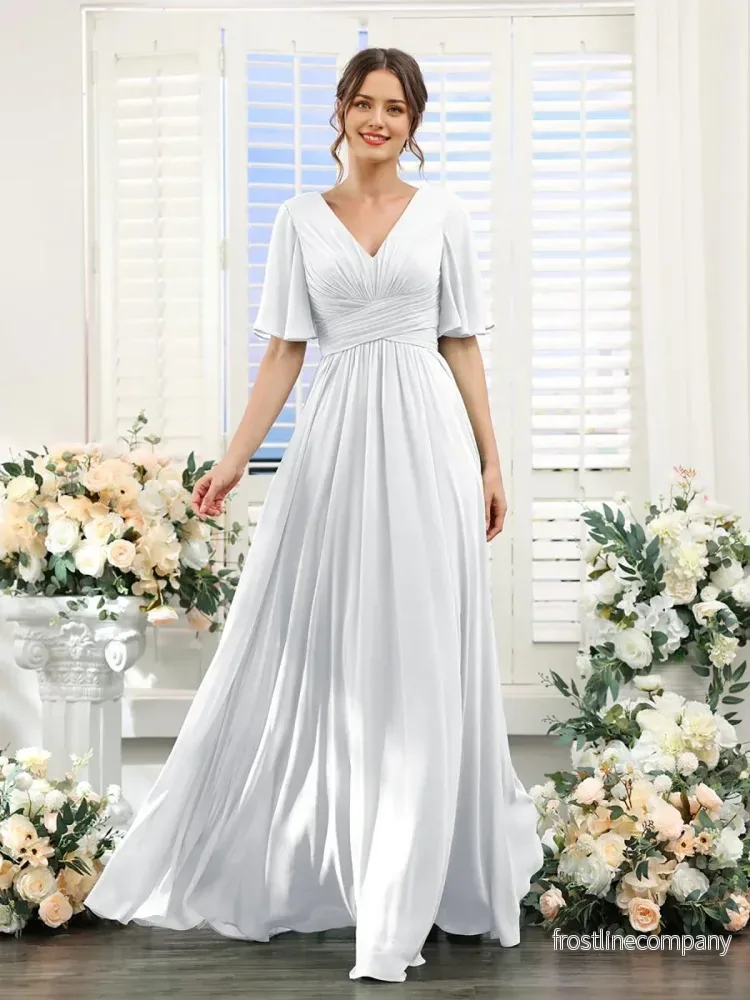 Balklänning Dam Satin Lång – Slits Aftonklänning V-ringad S-6XL Balklänning Dam Satin Lång – Slits Aftonklänning V-ringad S-6XL