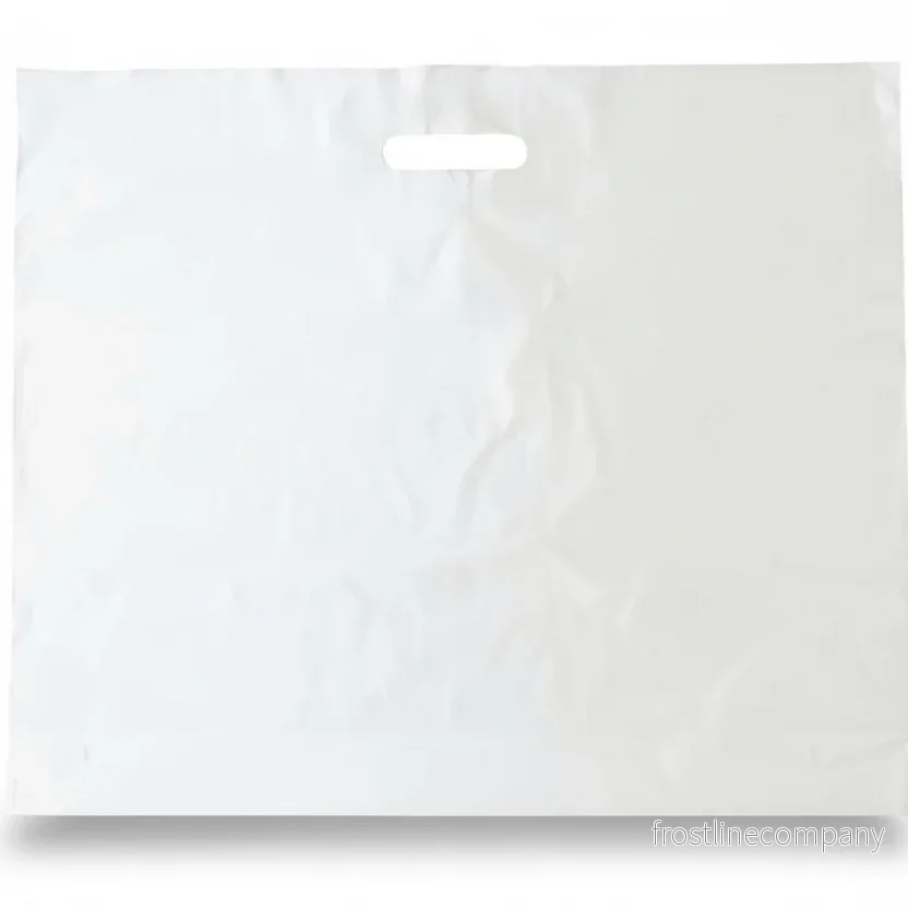 Budget. Plastpåse, vit - Stor (B 56 x D/BF 8 x H 45 cm.), 40 mikron, förpackning med 100 st.