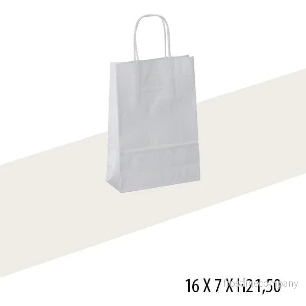Papperspåse - Liten - 50 st. - vit. B 16 x D 7 x H 21,5 cm.
