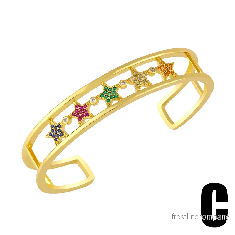 Gnistrande Armband med 5 Pavé-berlocker - Justerbar Zirkonia Armband - Bild 2