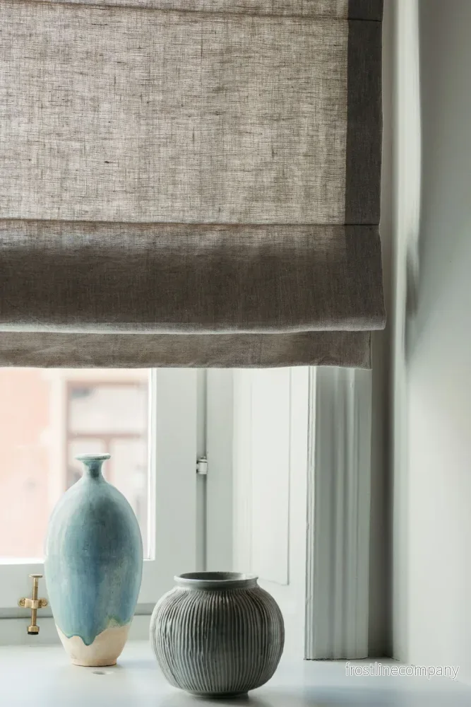 Roman Blinds White Linen - Bild 3