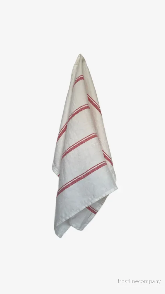 Stripe Tea Towel Red