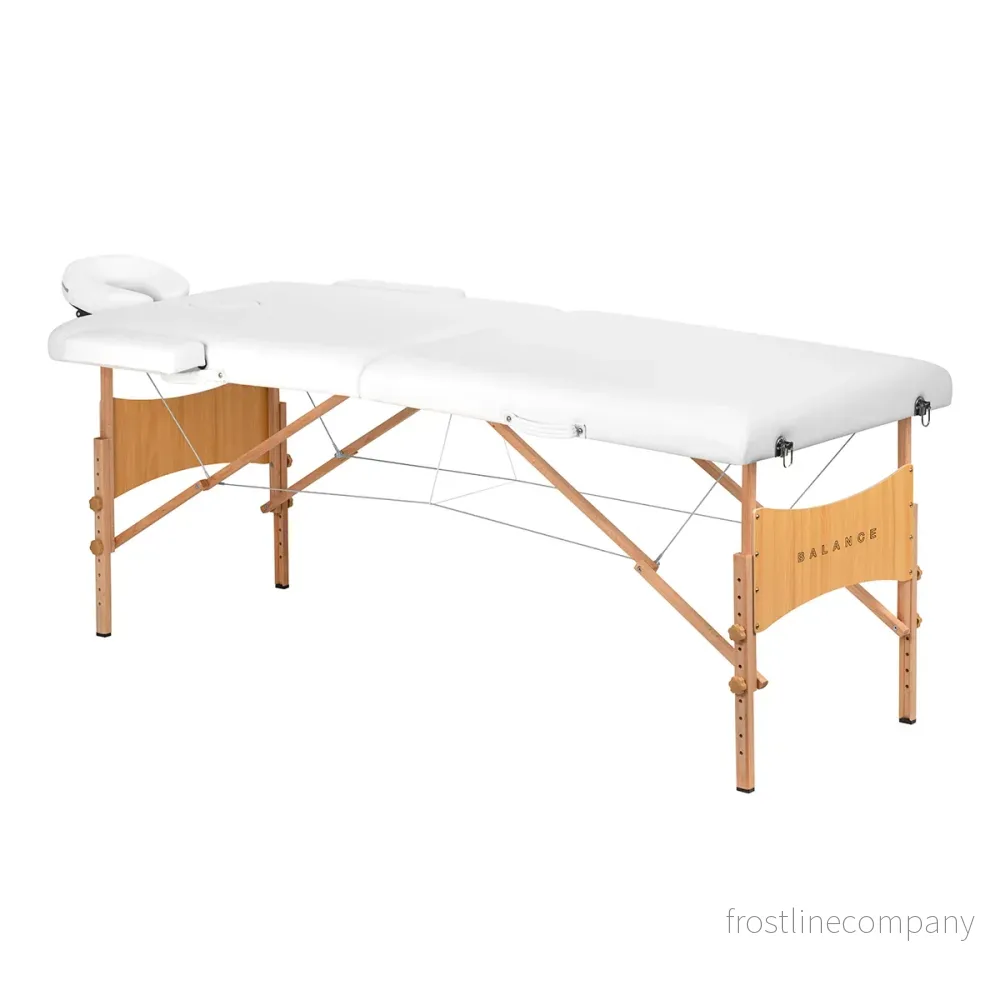 Massagebänk Hopfällbar Bokträ Balance Lux 2 Zoner Vit Massagebänk Hopfällbar Bokträ Balance Lux 2 Zoner Vit
